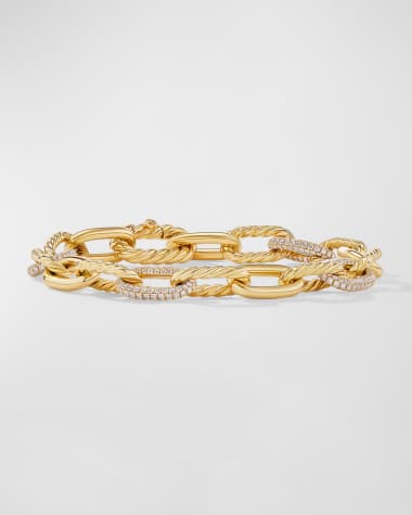 David Yurman Madison Chain Bracelet with Diamonds in 18K Gold, 8.5mm