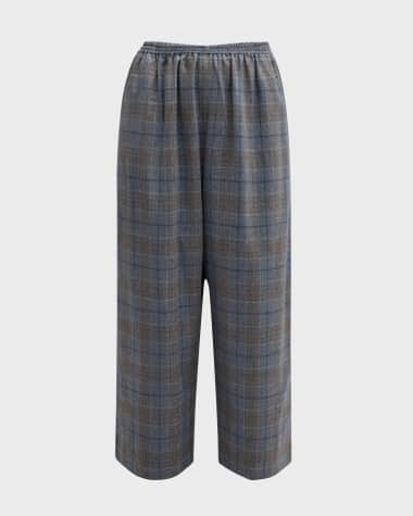 Eskandar Plaid Japanese Trousers