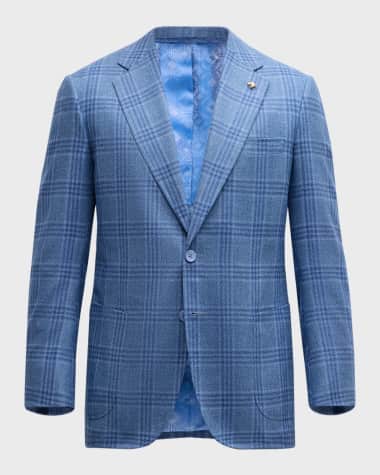 Stefano Ricci Men's Plaid Two-Button Sport Coat