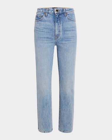 Khaite Abigail High-Rise Straight-Leg Ankle Jeans