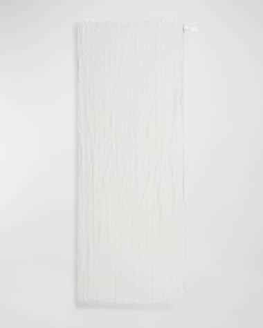 Max Mara Tonal Fringe Flax Scarf