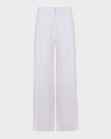 Vix Solid Bree Geometric Embroidered Pants