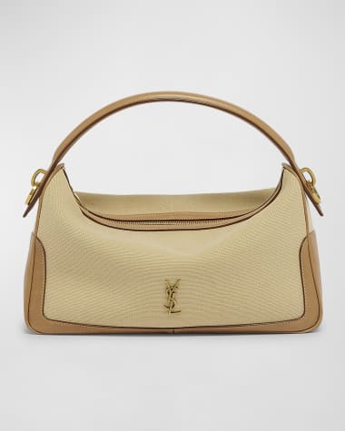Saint Laurent YSL Camera Top-Handle Bag in Canvas and Leather