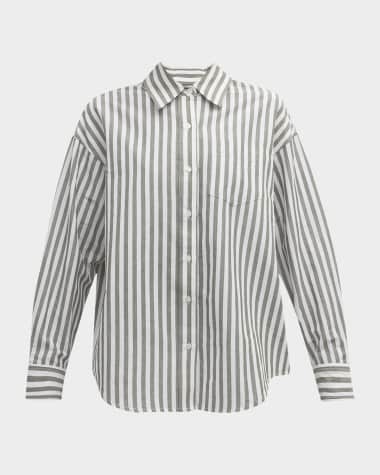 La Ligne Striped Oversized Button-Front Shirt