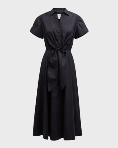 Cara Cara Asbury Self-Tie Waist Cotton Poplin Midi Dress