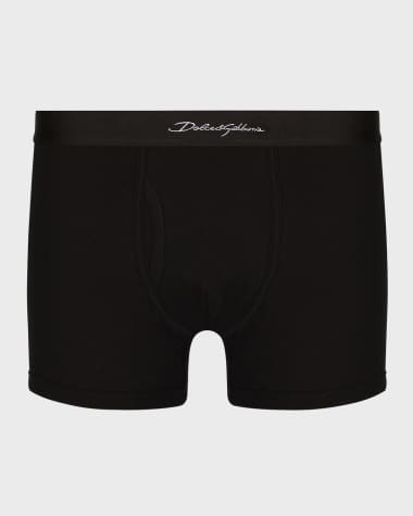 Dolce&Gabbana Men's Italic Logo Boxer Briefs