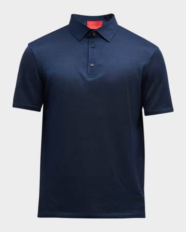 Isaia Men's Silk Polo Shirt