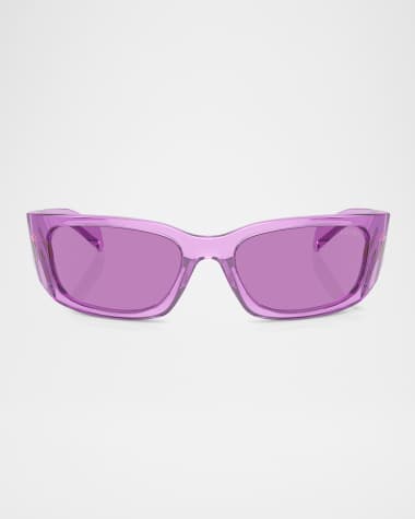 Prada Logo Propionate & Plastic Wrap Sunglasses