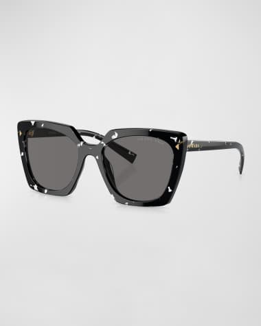 Prada Polarized Acetate Square Sunglasses