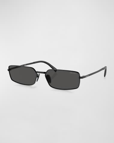 Prada Signature Steel & Plastic Rectangle Sunglasses