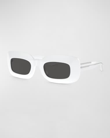 KHAITE x Oliver Peoples Beveled Acetate Rectangle Sunglasses