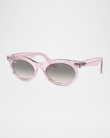 Ray-Ban Wayfarer Oval Gradient Propionate Sunglasses, 53mm
