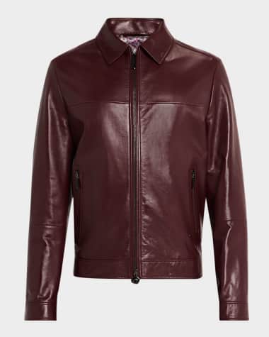 Stefano Ricci Men's Leather Full-Zip Blouson