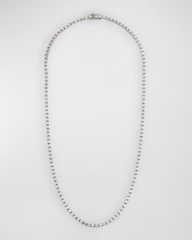 LANA Baguette Diamond Tennis Necklace