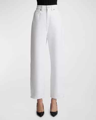 Khaite Shalbi High-Rise Straight-Leg Ankle Jeans