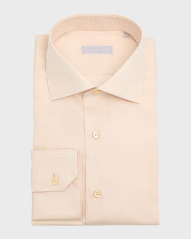 Stefano Ricci Men's Tonal Check Dress Shirt