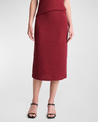 Vince Smocked Midi Skirt