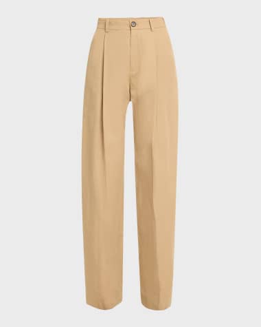 Vince High-Waist Tailored Wide-Leg Pants