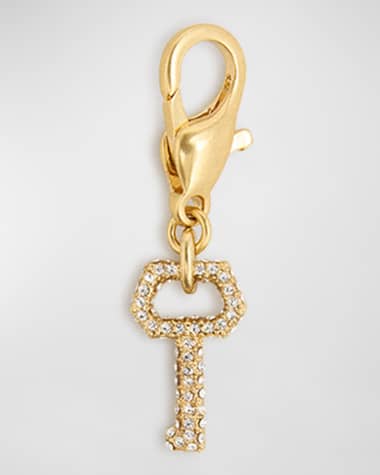 Golden Goose Key Crystal Charm