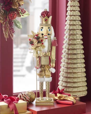 Neiman Marcus Golden Christmas Nutcracker, 24"