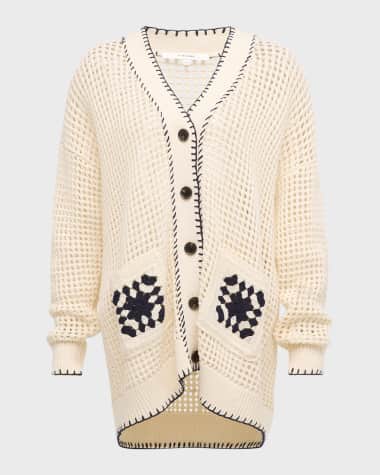 FRAME Crochet Pocket Cardigan