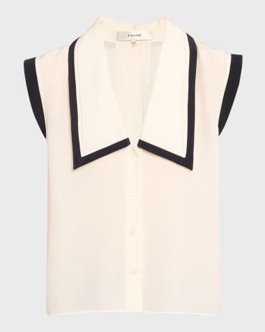 FRAME Sleeveless Sailor Blouse
