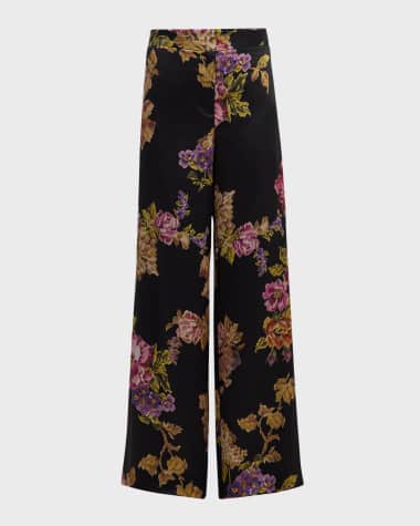 Kobi Halperin Isaiah Floral-Print Straight-Leg Pants