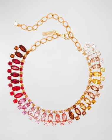 Oscar de la Renta Abstract Crystal Necklace