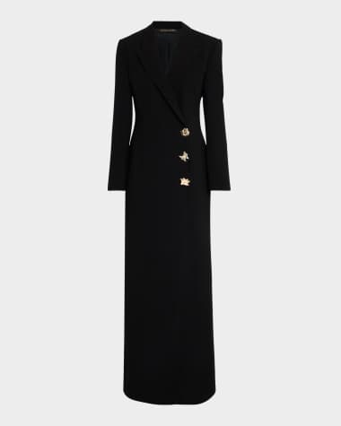 Zuhair Murad Double-Breasted Cady Maxi Tuxedo Dress