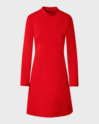 Akris punto Long-Sleeve Jersey A-Line Dress