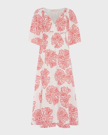 Marie Oliver Ava Floral-Print Empire Midi Dress