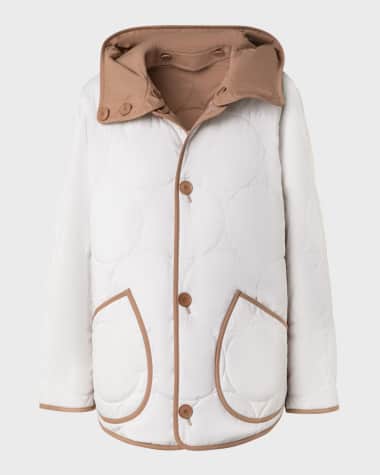 Akris punto Bicolor Techno Dot Quilted Jacket