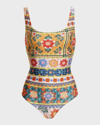 Agua Bendita Koraline Tile One-Piece Swimsuit