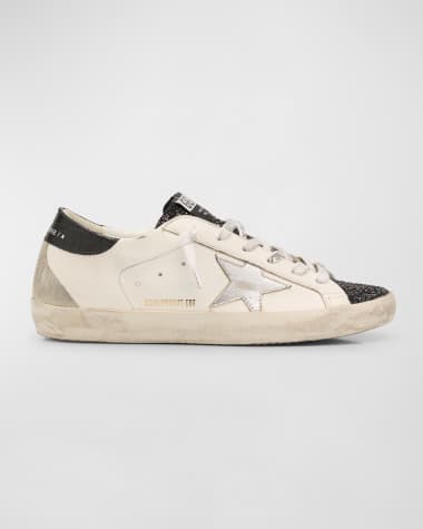 Golden Goose Superstar Glitter Leather Low-Top Sneakers