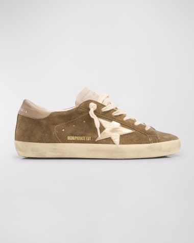 Golden Goose Superstar Suede Metallic Low-Top Sneakers