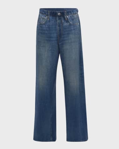 Rag & Bone Miramar Cotton-Terry Wide-Leg Jeans