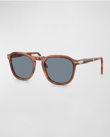 Persol Men's Foldable Acetate Square Sunglasses