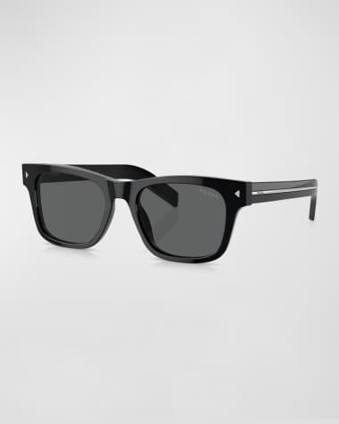 Prada Men's Polarized Acetate Rectangle Sunglasses