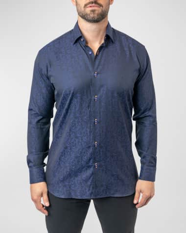 Maceoo Men's Fibonacci Paisley Dress Shirt