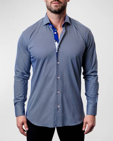 Maceoo Men's Einstein Micro-Cube Dress Shirt