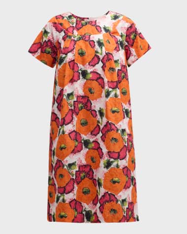 Frances Valentine Easy Floral Short-Sleeve Mini Dress