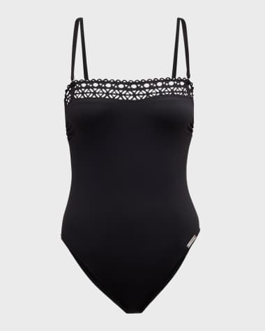 Lise Charmel Laser-Cut Bandeau One-Piece Swimsuit