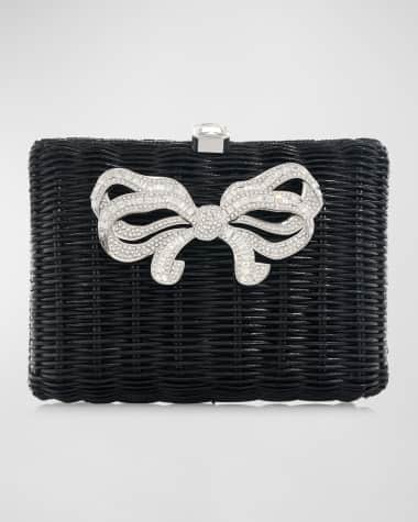 Judith Leiber Couture Hailey Bow Basket Clutch Bag