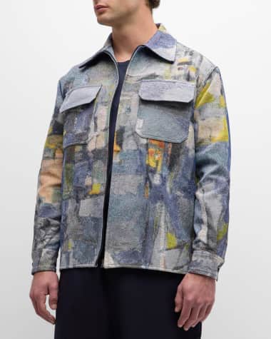 TEDDY VONRANSON Men's Zip-Front Overshirt