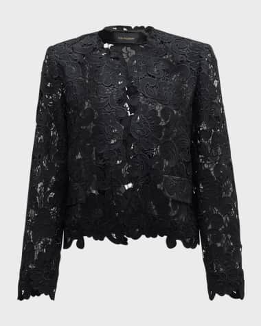 Kobi Halperin Kaya Open-Front Floral Lace Jacket