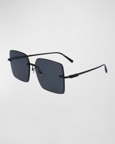 Ferragamo Prisma Metal Square Sunglasses