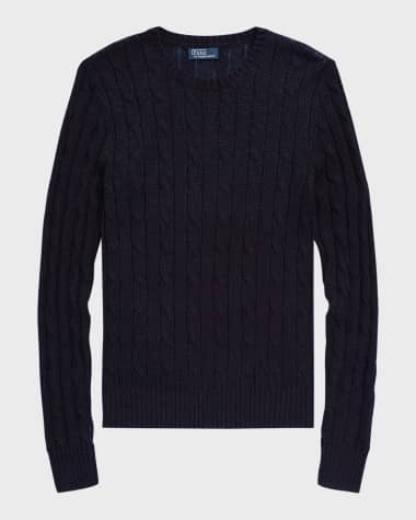 Polo Ralph Lauren Cable-Knit Cotton-Blend Crewneck Sweater