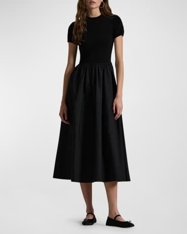 Polo Ralph Lauren Sweater-Bodice Short-Sleeve Dress