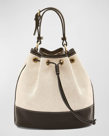 Il Bisonte Marini Drawstring Canvas Bucket Bag