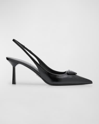 Prada Vernice Leather Slingback Pumps